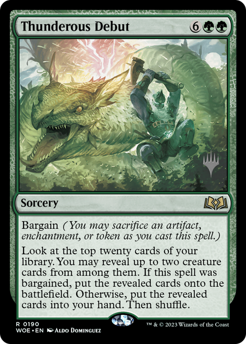 Thunderous Debut (PPWOE-190) - Wilds of Eldraine Promos