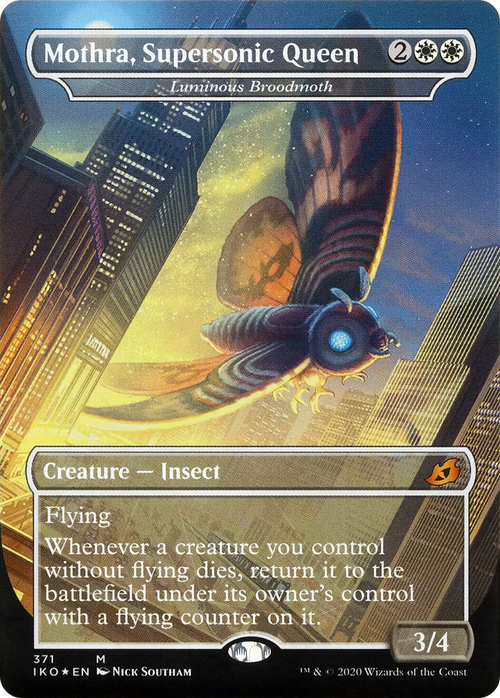 Mothra, Supersonic Queen - Luminous Broodmoth (IKO-371) - Ikoria: Lair of Behemoths / Mothra, Supersonic Queen (Borderless)