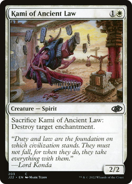 Kami of Ancient Law (J22-203) - Jumpstart 2022