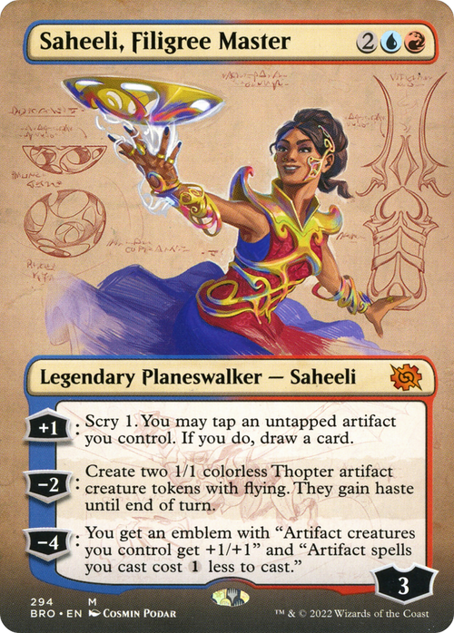 Saheeli, Filigree Master (Borderless) (BRO-294) - The Brothers' War