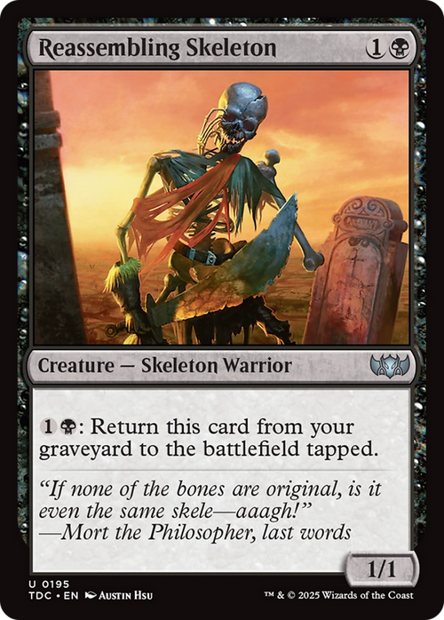 Reassembling Skeleton (TDC-195) - Commander: Tarkir: Dragonstorm