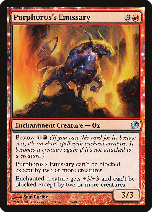 Purphoros's Emissary (THS-136) - Theros: (enchantment) Foil