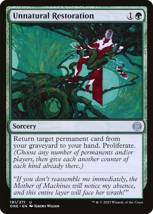 Unnatural Restoration (ONE-191) - Phyrexia: All Will Be One Foil
