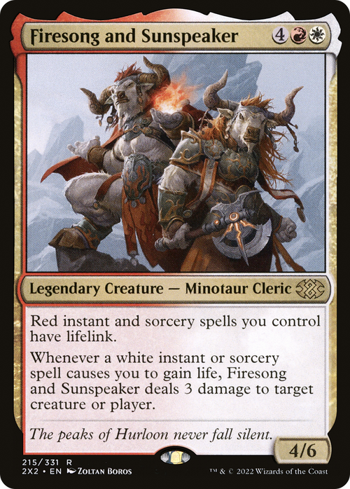 Firesong and Sunspeaker (2X2-215) - Double Masters 2022 Foil