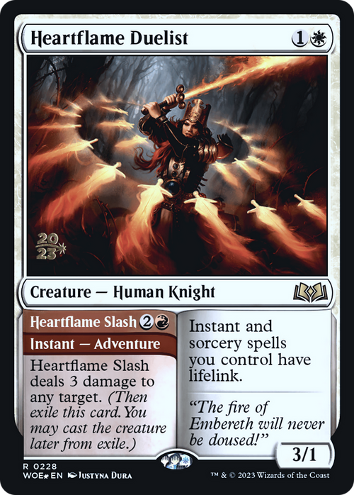 Heartflame Duelist (PRE-228) - Wilds of Eldraine Promos Foil