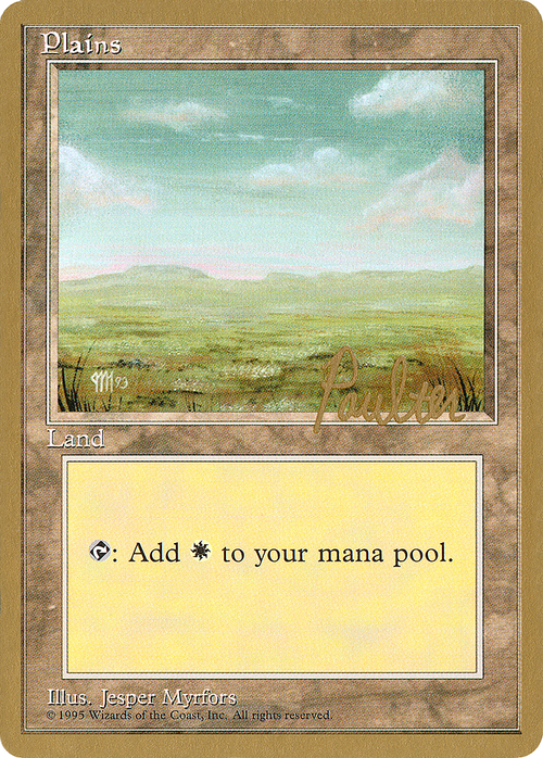 Plains (A) - 1996 Preston Poulter (4ED) (WCD-) - Pro Tour Collector Set