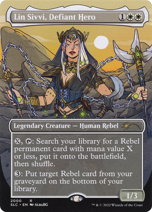 Lin Sivvi, Defiant Hero (SLC-2000) - Secret Lair Countdown Kit (Borderless) Foil