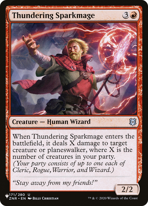 Thundering Sparkmage (LIST-ZNR-171) - The List