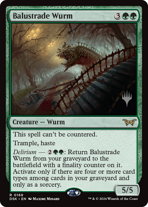 Balustrade Wurm (PPDSK-168) - Duskmourn: House of Horror Promos Foil