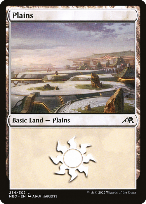 Plains (284) (NEO-284) - Kamigawa: Neon Dynasty Foil