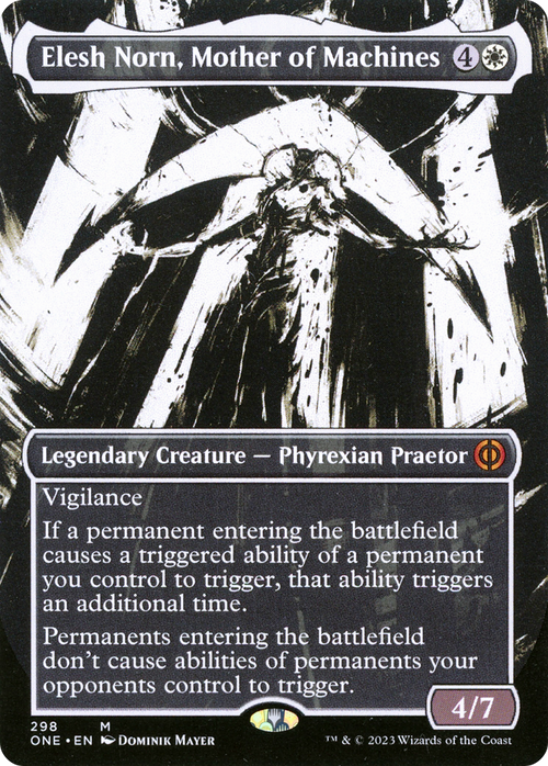 Elesh Norn, Mother of Machines (Showcase) (ONE-298) - Phyrexia: All Will Be One: (Showcase) (Borderless)