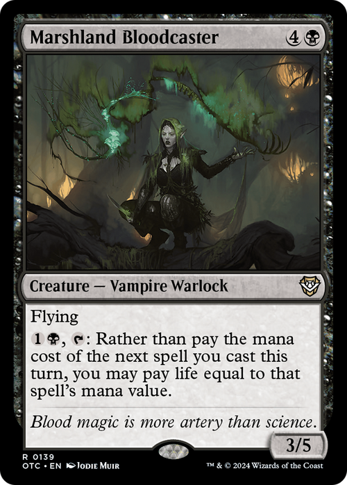 Marshland Bloodcaster (OTC-139) - Outlaws of Thunder Junction Commander