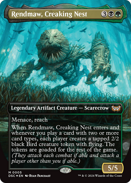 Rendmaw, Creaking Nest (Borderless) (DSC-005) - Duskmourn: House of Horror Commander