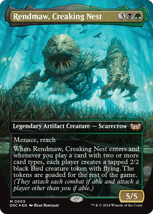 Rendmaw, Creaking Nest (Borderless) (DSC-005) - Duskmourn: House of Horror Commander