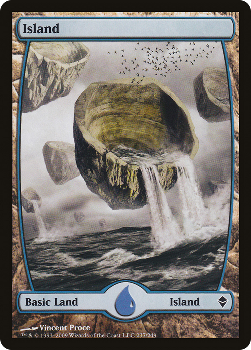 Island (237) - Full Art (ZEN-237) - Zendikar Foil