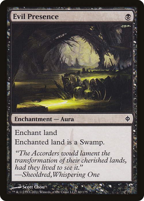 Evil Presence (NPH-060) - New Phyrexia Foil