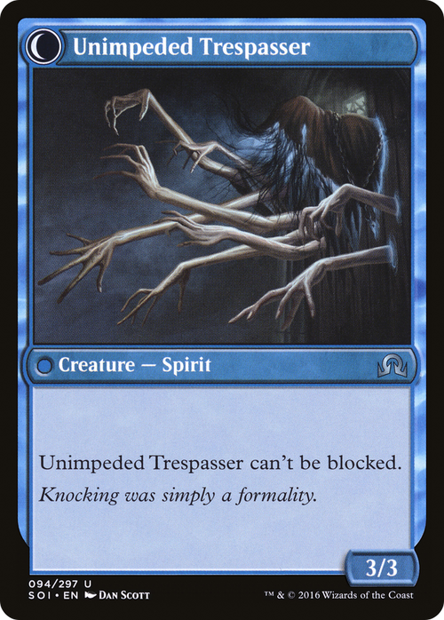 Uninvited Geist (SOI-094) - Shadows over Innistrad: (Double Faced Transform)