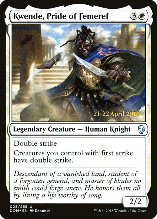 Kwende, Pride of Femeref (PRE-25S) - Dominaria Promos Foil