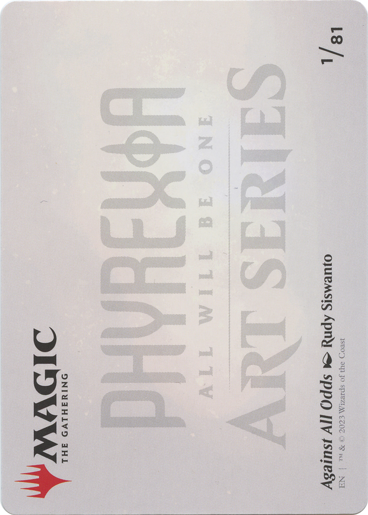 Against All Odds // Against All Odds (AONE-001) - Phyrexia: All Will Be One Art Series (Borderless) Foil