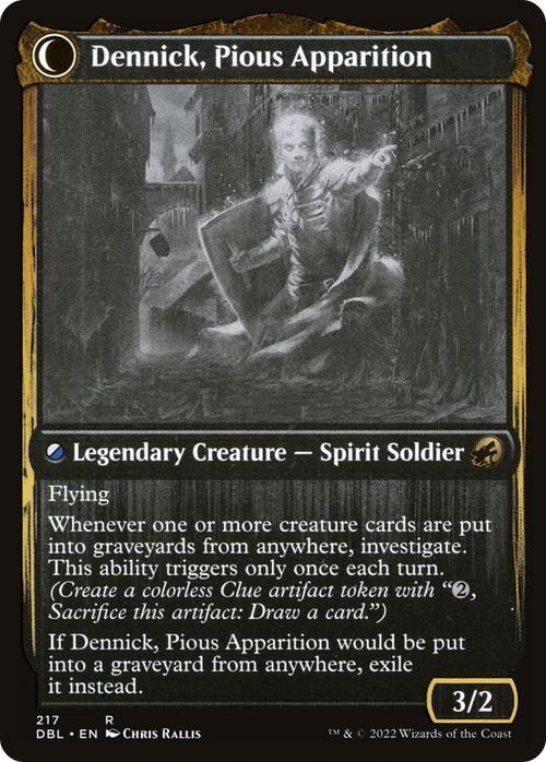 Dennick, Pious Apprentice (DBL-217) - Innistrad: Double Feature: (Double Faced Transform)