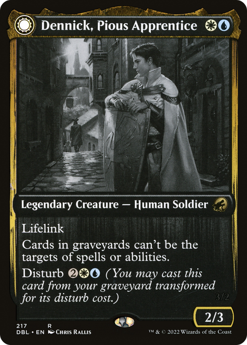 Dennick, Pious Apprentice (DBL-217) - Innistrad: Double Feature: (Double Faced Transform)