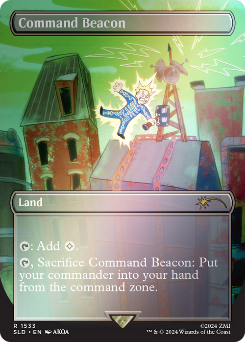 Command Beacon (Rainbow Foil) (SLD-1533) - Secret Lair Drop (Borderless) Foil