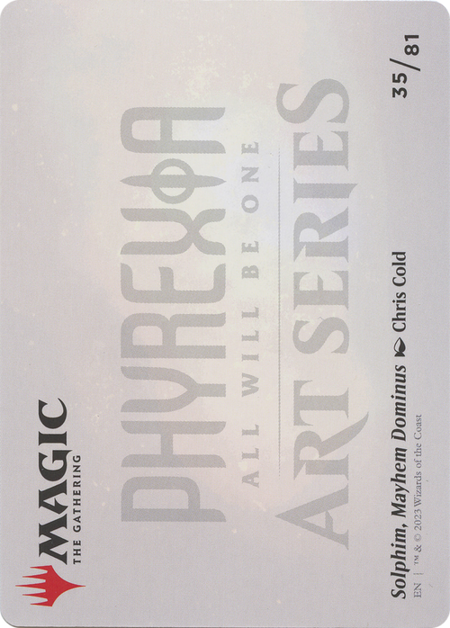 Solphim, Mayhem Dominus // Solphim, Mayhem Dominus (AONE-035) - Phyrexia: All Will Be One Art Series (Borderless) Foil