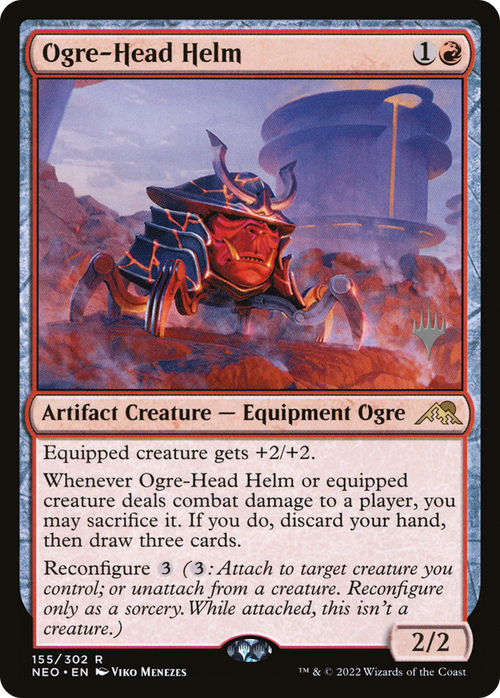 Ogre-Head Helm (PPNEO-155) - Kamigawa: Neon Dynasty Promos Foil