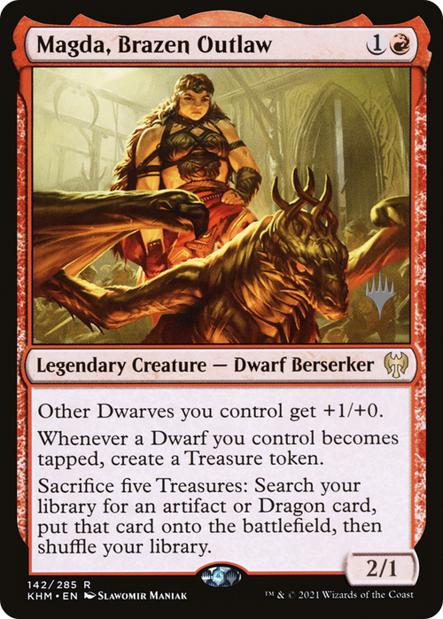 Magda, Brazen Outlaw (PPKHM-142P) - Kaldheim Promos