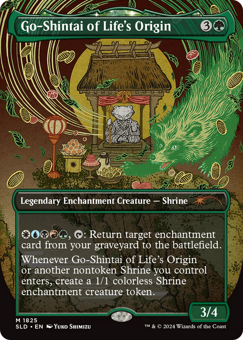 Go-Shintai of Life's Origin (Rainbow Foil) (SLD-1825) - Secret Lair Drop: (enchantment) (Borderless) Foil