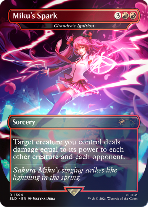 Miku's Spark - Chandra's Ignition (Rainbow Foil) (SLD-1594) - Secret Lair Drop / Miku's Spark (Borderless) Foil
