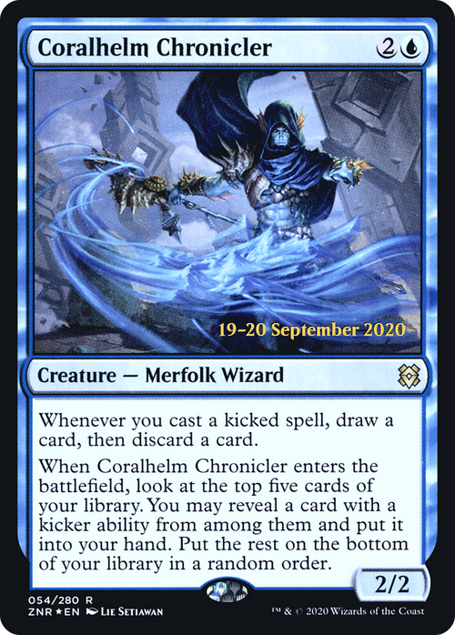 Coralhelm Chronicler (PRE-54S) - Zendikar Rising Promos Foil
