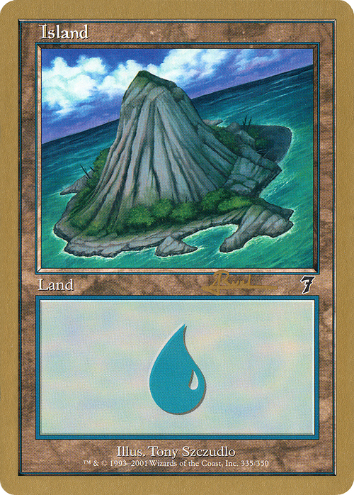Island (335) - 2001 Antoine Ruel (7ED) (WCD-) - World Championship Decks 2001