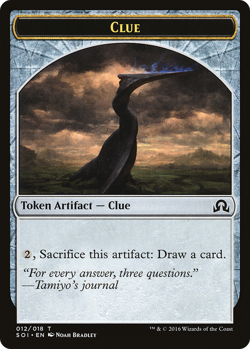 Clue Token (012) (SOI-012) - Shadows over Innistrad Tokens