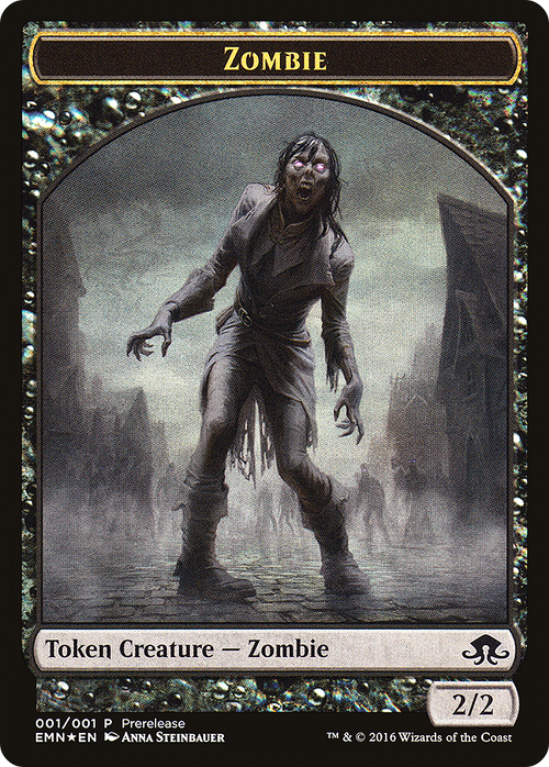 Zombie Token (Double-Sided) (PRE-01Z) - Eldritch Moon Promos Foil