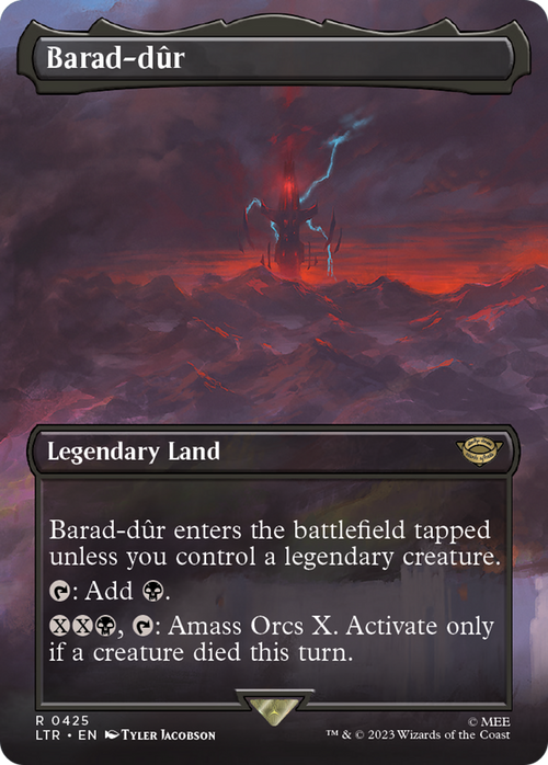 Barad-dur (0425) (Borderless) (LTR-425) - The Lord of the Rings: Tales of Middle-earth Foil