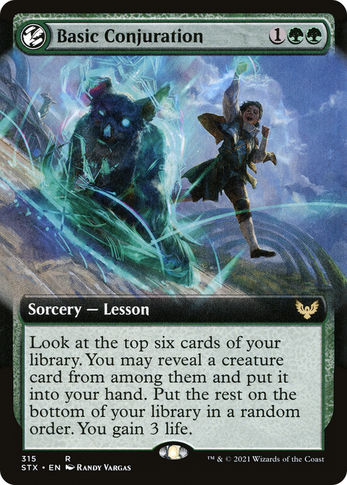 Basic Conjuration (Extended Art) (STX-315) - Strixhaven: School of Mages: (Extended Art, lesson)