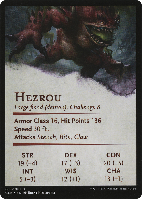 Hezrou // Hezrou (ACLB-017) - Battle for Baldur's Gate Art Series (Borderless)