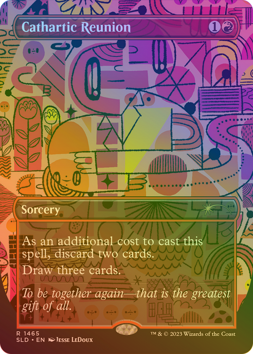 Cathartic Reunion (Rainbow Foil) (SLD-1465) - Secret Lair Drop (Borderless) Foil