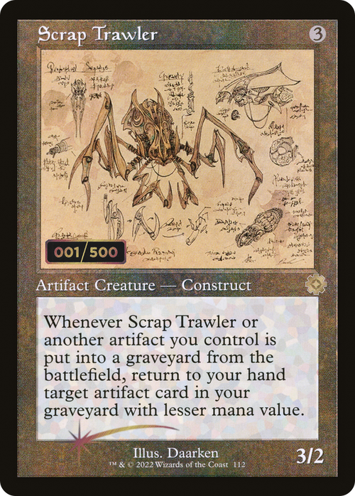Scrap Trawler (Schematic) (Serial Numbered) (BRR-112) - The Brothers' War Retro Artifacts Foil