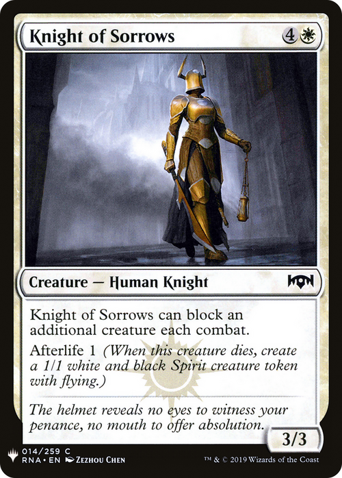 Knight of Sorrows (LIST-RNA-14) - The List