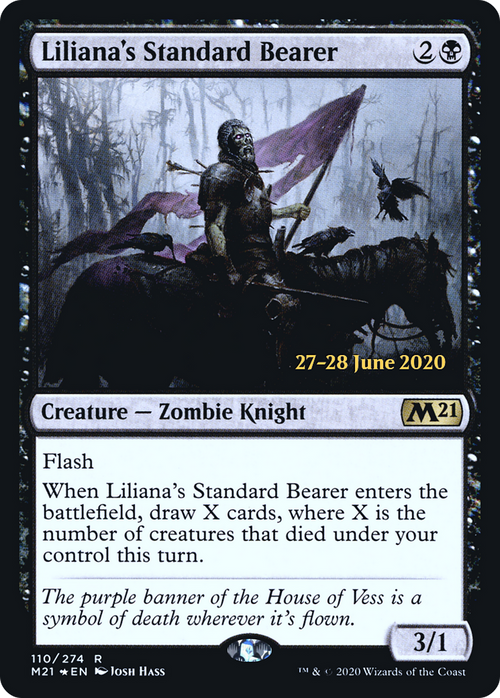 Liliana's Standard Bearer (PRE-110S) - Core Set 2021 Promos Foil