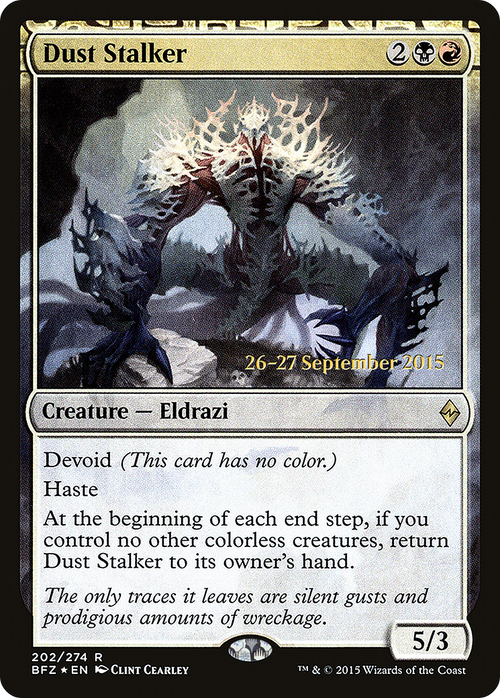 Dust Stalker (PRE-202S) - Battle for Zendikar Promos: (devoid) Foil