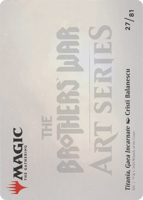 Titania, Gaea Incarnate // Titania, Gaea Incarnate (ABRO-027) - The Brothers' War Art Series (Borderless) Foil
