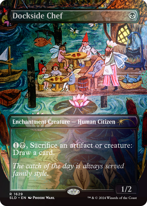 Dockside Chef (Rainbow Foil) (SLD-1629) - Secret Lair Drop (Borderless) Foil