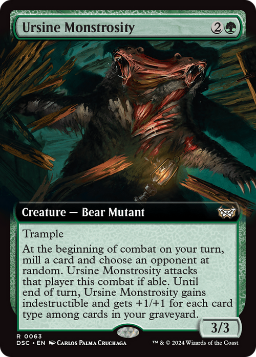 Ursine Monstrosity (Extended Art) (DSC-063) - Duskmourn: House of Horror Commander: (Extended Art)