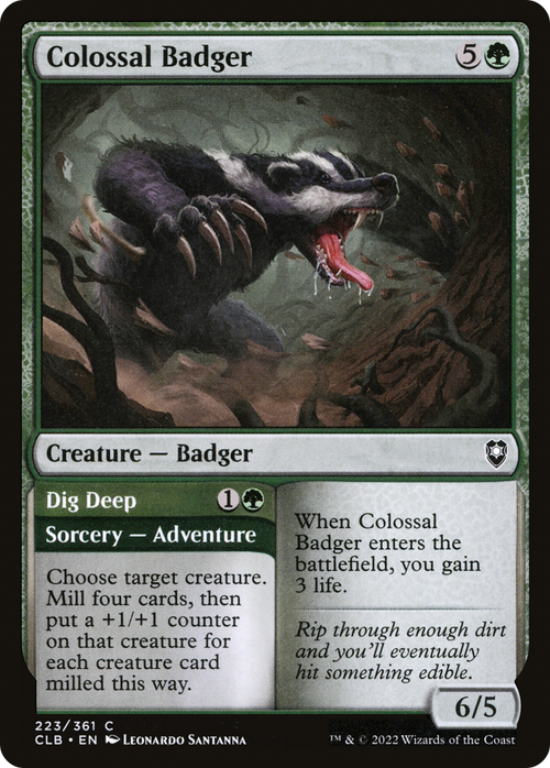 Colossal Badger (CLB-223) - Commander Legends: Battle for Baldur's Gate Foil