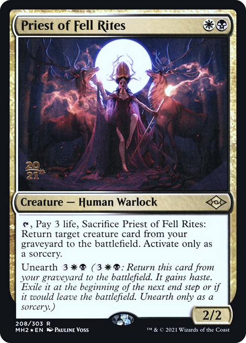 Priest of Fell Rites (PRE-208S) - Modern Horizons 2 Promos Foil