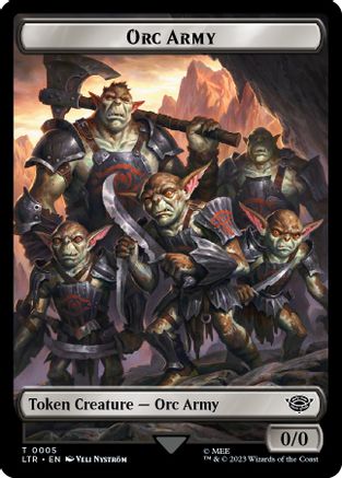 Orc Army (0005) // Food (0011) Double-Sided Token (LTR-5 // 11) - The Lord of the Rings: Tales of Middle-earth Foil
