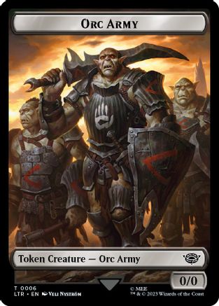 Orc Army (0006) // Food (0010) Double-Sided Token (LTR-6 // 10) - The Lord of the Rings: Tales of Middle-earth Foil